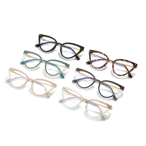 Chic cat-eye glasses frames for women in six colors including tortoiseshell and clear