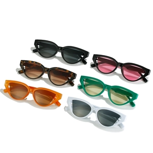 Set of six trendy small frame cat-eye sunglasses for women in various stylish colors