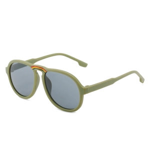 Kinder Sonnenbrille Pilotenbrille UV400 Schutz PC Rahmen AC Linse Regenbogenstreifen Mode Brille Für Jungen Mädchen