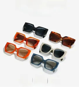 Selection of retro square UV400 sunglasses in multiple stylish colors with bold frames