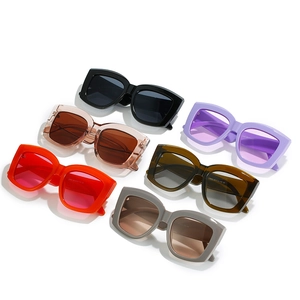 Fashionable oversized square sunglasses for women in multiple colors with thick frames