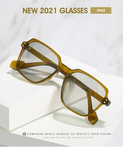 Detailed view of the 3964 model sunglasses with CE markings and frame dimensions