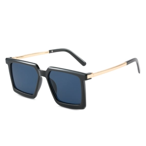 Oversized Square Sunglasses UV400 Protection Fashion Trendy PC Frame Metal Temples Retro Vintage Eyewear Women Men