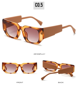 Detailed view of amber tortoise shell sunglasses with wide temples from multiple angles