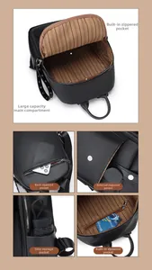 Detailed view of the large capacity backpack showing interior pockets and storage space