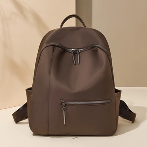 Dames Mode Oxford Stof Rugzak Waterdicht Lichtgewicht Woon-werkverkeer School Rugzak Eenvoudige Effen Kleur Casual Schoudertas