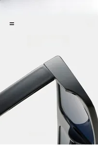 Macro detail of high-elastic black frame hinges for lightweight Y2K punk sunglasses