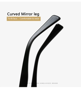 Detail of ergonomic curved TR90 glasses arms for a comfortable and stable fit