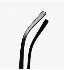 Détail des branches noires en TR90 conçues pour un ajustement confortable des lunettes