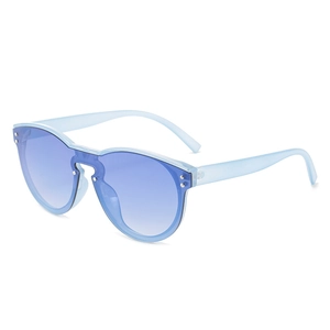 Fashion Oversized One Piece Sunglasses PC Frame UV400 Protection Metal Rivet Decor Trendy Outdoor Eyewear For Women Men