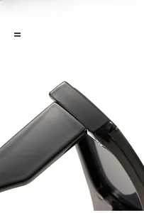 Detail of super elastic square sunglasses hinge showing premium lightweight texture