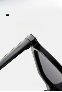 Macro detail of high-elasticity hinge on square polarized sunglasses for men