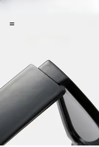 Detail of lightweight elastic black sunglasses frame with durable hinge construction