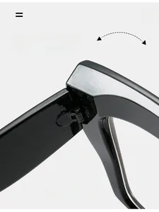 Detail of durable texture hinge on cat eye glasses with thousand-fold testing