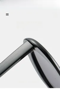 Detail showing high-elasticity metal hinges and lightweight frame of oval sunglasses