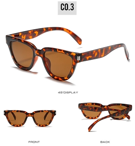 Detail view of tortoiseshell sunglasses with brown lenses from multiple angles and hinges