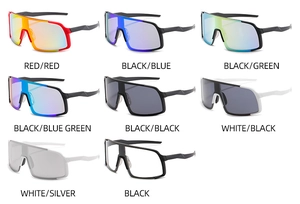 Detailed grid view showcasing eight color variants of outdoor sports cycling sunglasses
