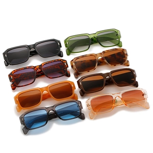 Retro polygon sunglasses collection in multiple jelly colors with decorative metal rivets