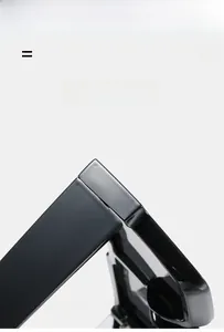 Detail of lighter and super elastic hinge connection on black square sunglasses frame