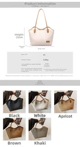 Detailed size and material guide for large PU tote bag with shoulder strap dimensions