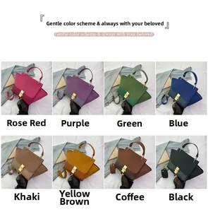 Collage of multi-colored crossbody bags with crocodile texture and matte finish detail