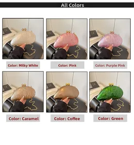 Acrylic evening clutch bags in six colors with marble texture and golden ball clasp