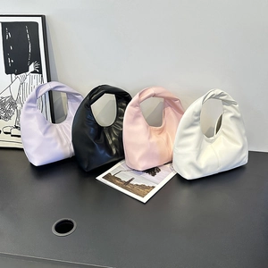 Elegant PU Leather Hobo Underarm Bag With Twisted Knot Handle Vertical Stitching Magnetic Buckle For Women Daily Commute