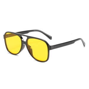Aviator Sunglasses Retro Vintage PC Frame AC Lens UV400 Protection Fashion Eyewear For Men Women Double Bridge