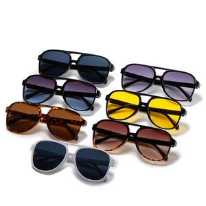Retro aviator sunglasses collection with thick frames in various colors for men and women