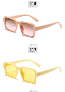 45-degree angle display of vintage rectangular sunglasses in pink and beige frames