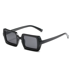 Square Frame Sunglasses Retro Thick PC Frame UV Protection Hip Hop Streetwear Trendy Eyewear Unisex