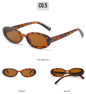 Mise en page trois vues de lunettes de soleil ovales en écaille avec verres bruns