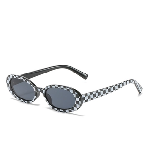 Lunettes De Soleil Ovales Rétro Protection UV400 Monture PC Verres AC Mode Y2K Pour Hommes Et Femmes Fête Hip Hop
