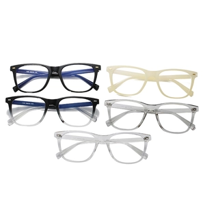 Square rivet TR90 anti-blue light glasses frames in multiple colors set for myopia