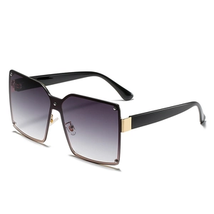 Lunettes De Soleil Carrées Surdimensionnées Pour Femmes Rétro Dégradé Protection UV400 PC Charnières Métalliques Mode Voyage