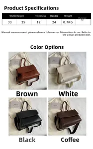 Detail display of large crocodile pattern tote bags in brown, white, black and coffee