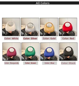 Minimalist acrylic evening clutch bag collection in eight elegant colors with metal chains