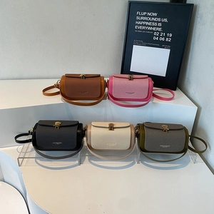 Damen PU Leder Stoff Spleißen Quadratische Umhängetasche Metall Muschel Schloss Crossbody Handtasche Mode Trendig