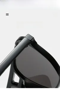 Detail of the high-quality hinge connection on lightweight super elastic sunglasses