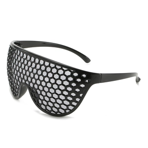 Futuristische Oversized Zonnebril Met Honingraat Gaas Ontwerp Trendy Modeaccessoire Voor Feesten En Fotografie