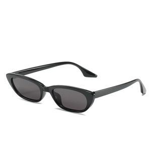 Lunettes De Soleil Yeux De Chat Rétro Monture Étroite Protection UV400 Anti Reflet Matériau PC Léger Vintage Mode