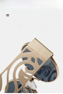 Detail of round metal sunglasses featuring hollowed-out arms and super elastic frame