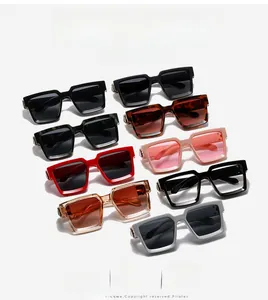 Detailed array of vintage oversized square sunglasses in nine stylish matte and gloss colors