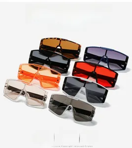 Affichage matriciel de lunettes de soleil masque oversize en plusieurs teintes tendance