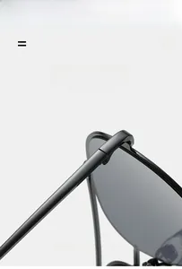Detailed macro view of the lighter super elastic metal hinge on pilot sunglasses