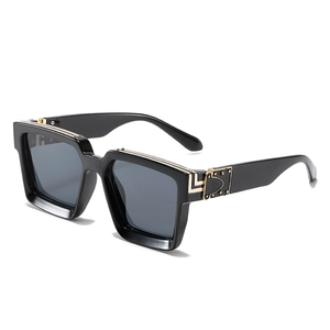 Square Large Frame Sunglasses Vintage Retro Style UV400 Protection PC Metal Frame For Men Women Fashion Outdoor Wear