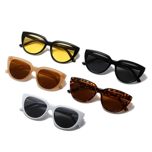 Cat eye sunglasses collection with retro PC frames in black, tortoiseshell and white colors