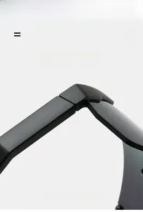 Close-up of durable matte black hinge and lightweight frame detail of cycling sunglasses