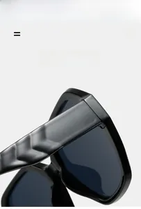 Detail shot of the wave-textured temple on lightweight high-elastic black sunglasses