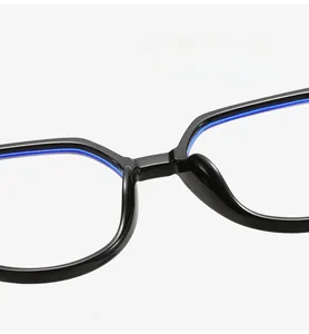 Detailed close-up of comfortable nose pads on TR90 anti-blue light glasses frame